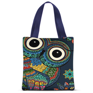 Tas Tote Fullprint tote bag full print burung hantu