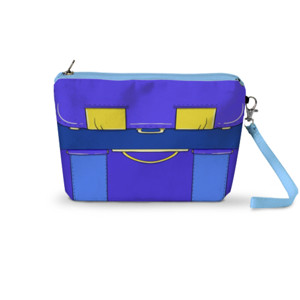 Pouch Trapesium Blue bag art