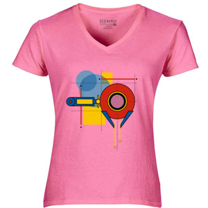 Kaos Kaos Geometric Abstract Circle T-Shirt