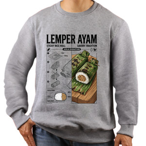Jaket Sweater Kaos Lemper Ayam Kuliner Tradisional