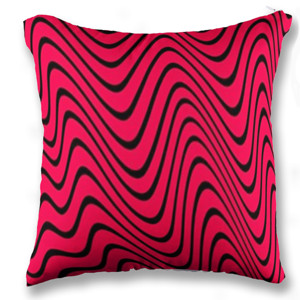 Bantal Wave Red and Black