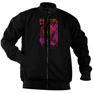 Jaket Bomber Kaos Distro Red Girl