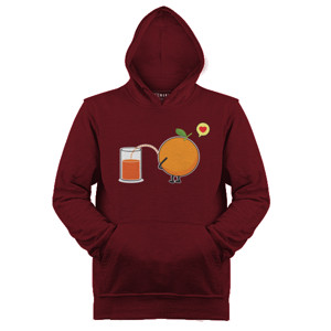 Jaket Hoodie orange juice jus jeruk