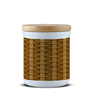 Toples Bumbu Anyaman Bambu Seni Cetak Kayu Tradisional Modern