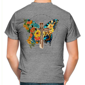 Kaos Kaos Cewe (Kristiani), Tema Kupu-kupu dan Salib