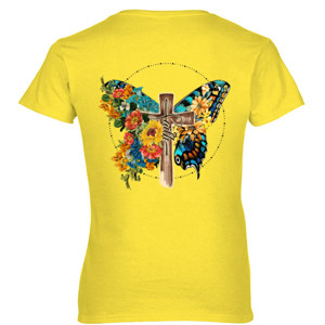 Kaos Kaos Cewe (Kristiani), Tema Kupu-kupu dan Salib