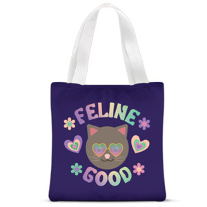 Tas Tote Fullprint Feline Good Love