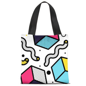 Tas Tote Fullprint Neo memphis background 2