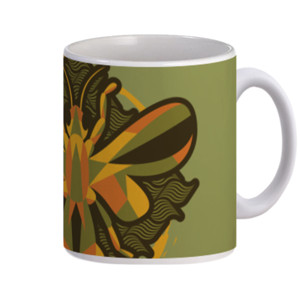 Mug Warm Color Gemetric Bee