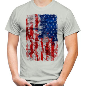 Kaos USA Grunge Flags X