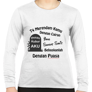 Kaos Kaos Wanita Seri Pesan Alam Kubur #2