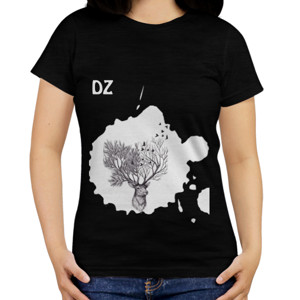 Kaos Baju Illustrasi Rusa Hutan