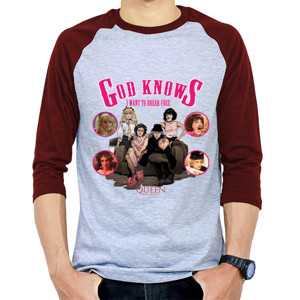 Kaos Raglan QUEEN - I Want To Break Free