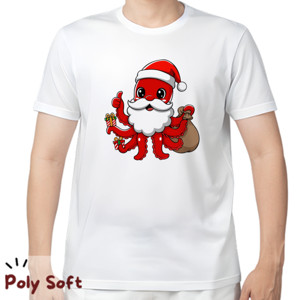 Kaos Kaos Natal Santa Octopus