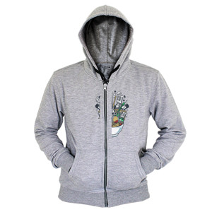 Hoodie Zipper Ramen Rock