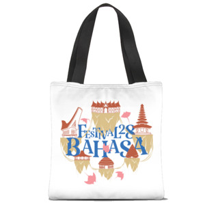 Tas Tote Fullprint Tote Bag Festival 28 Bahasa 2024