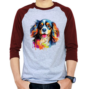 Kaos Raglan Kaos Gambar Anjing 042