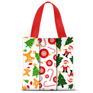 Tas Tote Fullprint Santa Happy