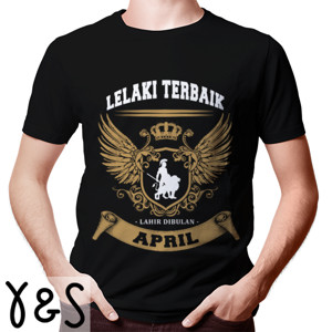 Kaos T-SHIRT LELAKI TERBAIK APRIL - D1