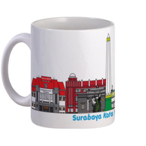 Mug Ilustrasi Kota Pahlawan