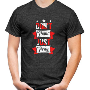 Kaos Tipografi Dont Panic Just Pray