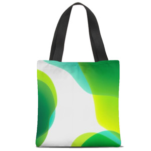Tas Tote Fullprint Hijau abstrak 