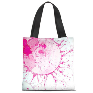 Tas Tote Fullprint Abstrak pink