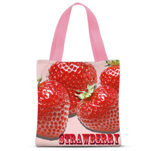 Tas Tote Fullprint Strawberry