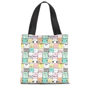 Tas Tote Fullprint CUTE BABY CAT