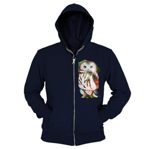Hoodie Zipper Owl Lover Gift T-Shirt 