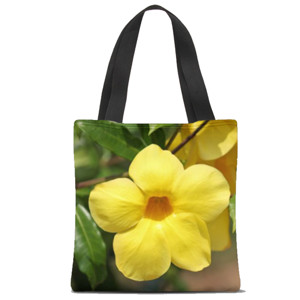 Tas Tote Fullprint Bunga Kuning