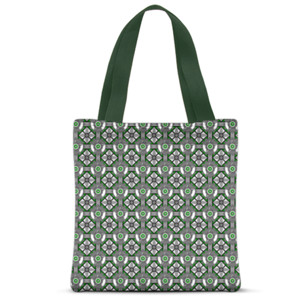 Tas Tote Fullprint Green pattern