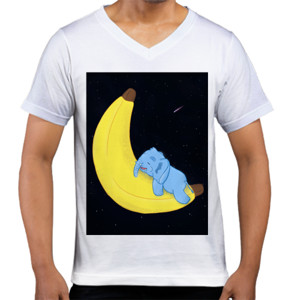 Kaos  Co_mbro Sleep (Kaos V-Neck Pria *RedMango)