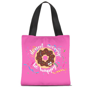 Tas Tote Fullprint donut worry be happy
