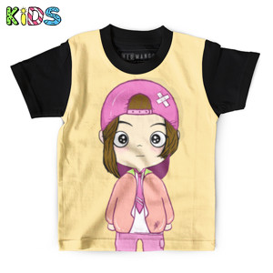 Kaos Anak Full-Print Cute girl