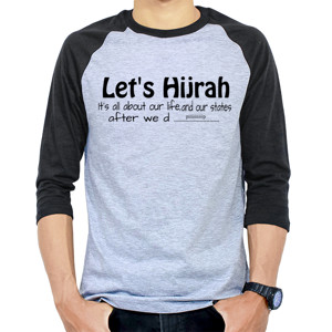 Kaos Raglan Lets Hijrah,dincloth