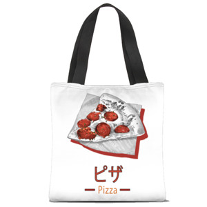 Tas Tote Fullprint Simple Art - Pizza from downtown bag