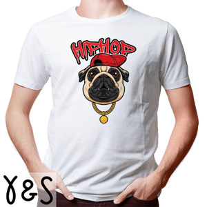Kaos Pug Hip Hop Kaos Pria