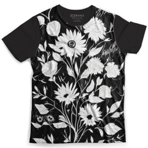 Kaos Fullprint Daun dan Bunga