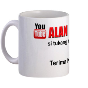 Mug Mug Putih Alan kribo Kenang Kenangan  By Alan Krib