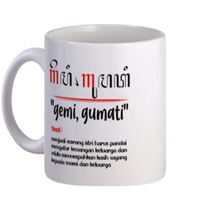 Mug Cangkir Gemi Gumati Putih