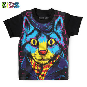 Kaos Anak Full-Print Baju Kaos Anak Catown Animal - Azwalla