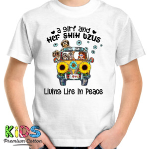 Kaos A Girl And Her Shih Tzus - 1