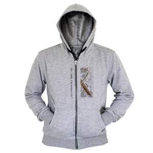 Hoodie Zipper Kaos Mandau Dayak Weapon Borneo Premium