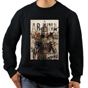 Jaket Sweater Kaos Arjuna Long Sleeve Black Tee
