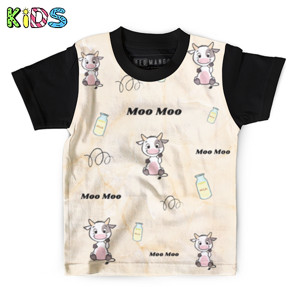 Kaos Anak Full-Print Moo