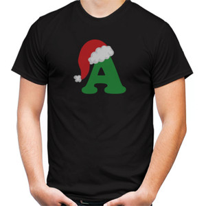Kaos Christmas Letter A Alphabet Natal