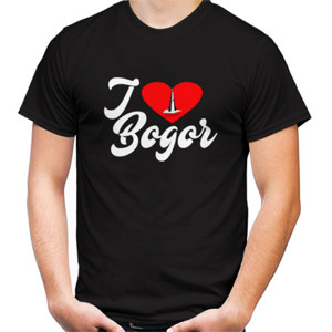 Kaos i love bogor black