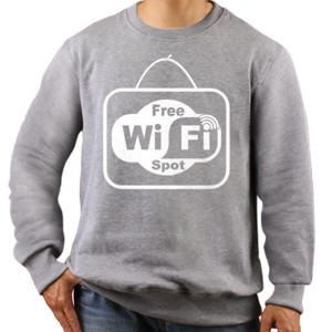 Jaket Sweater Free WiFi Spot