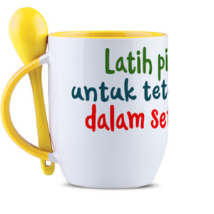 Mug Sendok Latih Pikiran Untuk Tenang